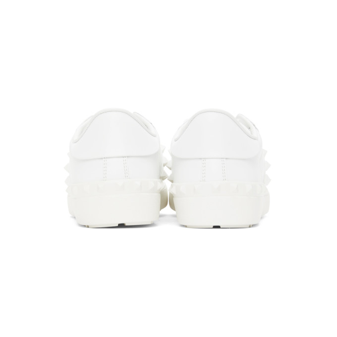 VALENTINO WHITE VALENTINO GARAVANI ROCKSTUD UNTITLED SNEAKERS
