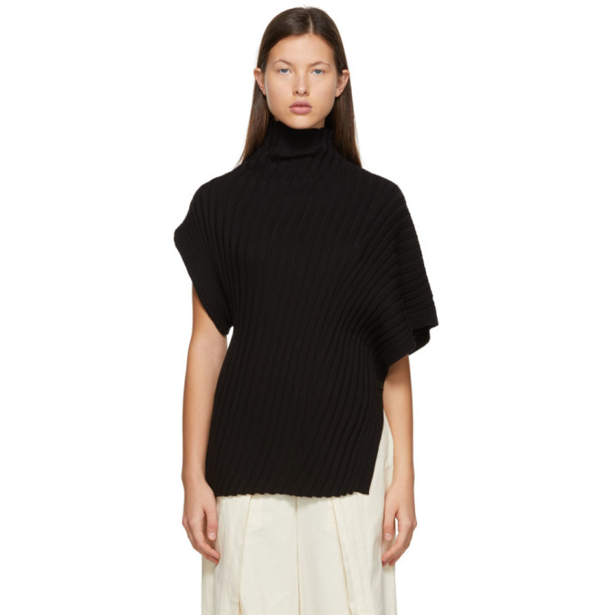 Issey Miyake Black Cashmere Knit Turtleneck