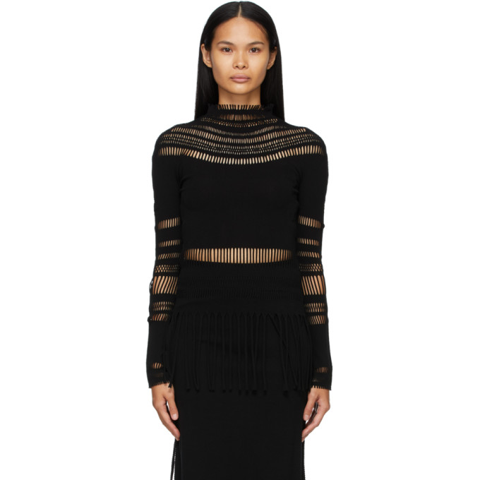 Issey Miyake Black Misty A-POC Turtleneck