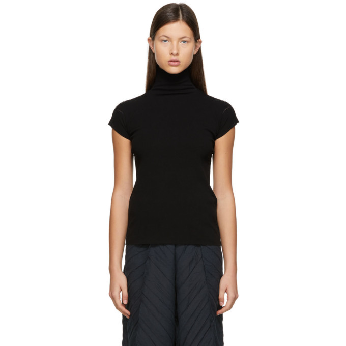 Issey Miyake Black APOC Baguette Short Sleeve Turtleneck