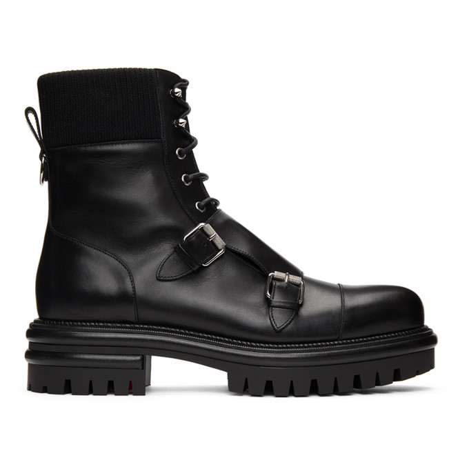 Christian Louboutin Black Yetito Combat Boots