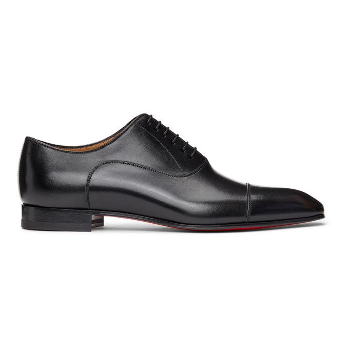 Christian Louboutin Black Greggo Orlato Lace-Up Loafers