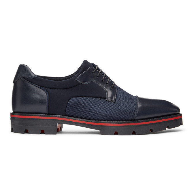 Christian Louboutin Navy Mika Sky Flat Derbys