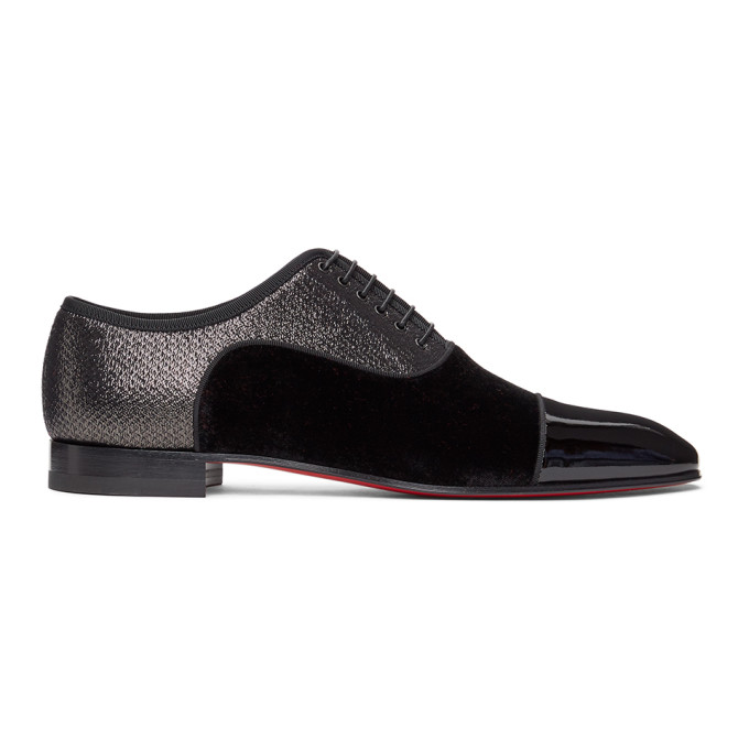 Christian Louboutin Black Greggo Orlato Lace-Up Loafers