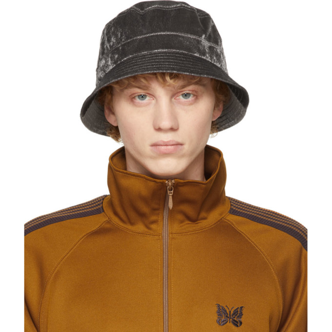 Needles Grey Crushed Velour Bucket Hat