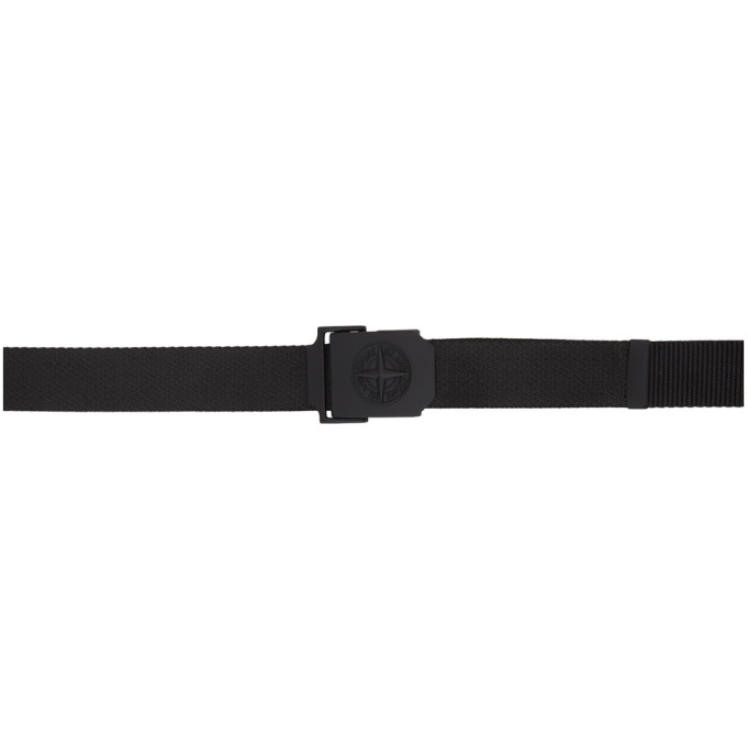 Stone Island Black Nylon Tape Belt