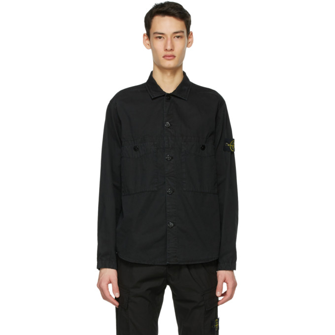 Stone Island Black Buttoned Shirt