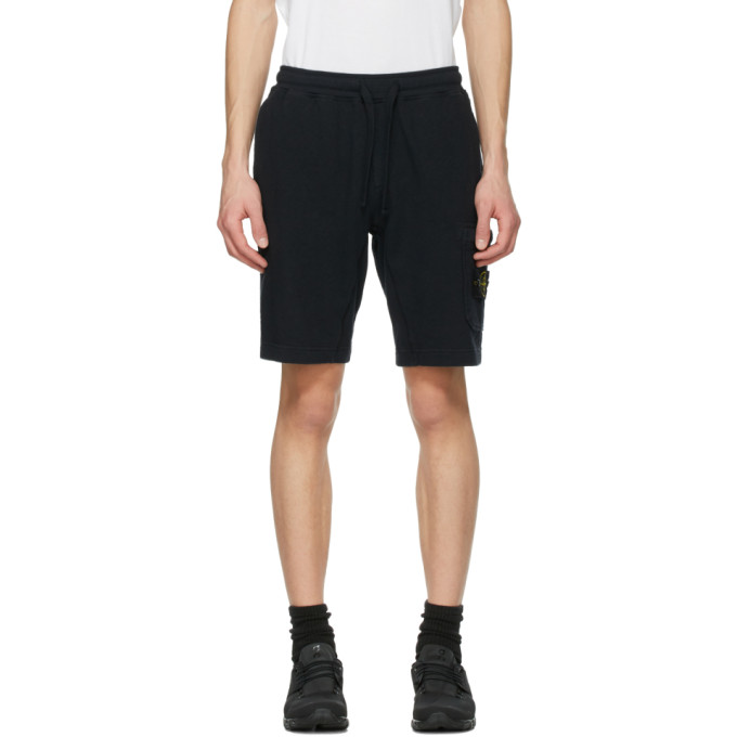 Stone Island Navy Bermuda Cargo Shorts