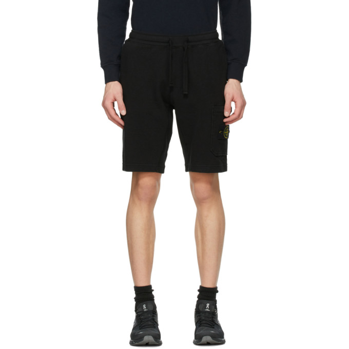 Stone Island Black Bermuda Cargo Shorts