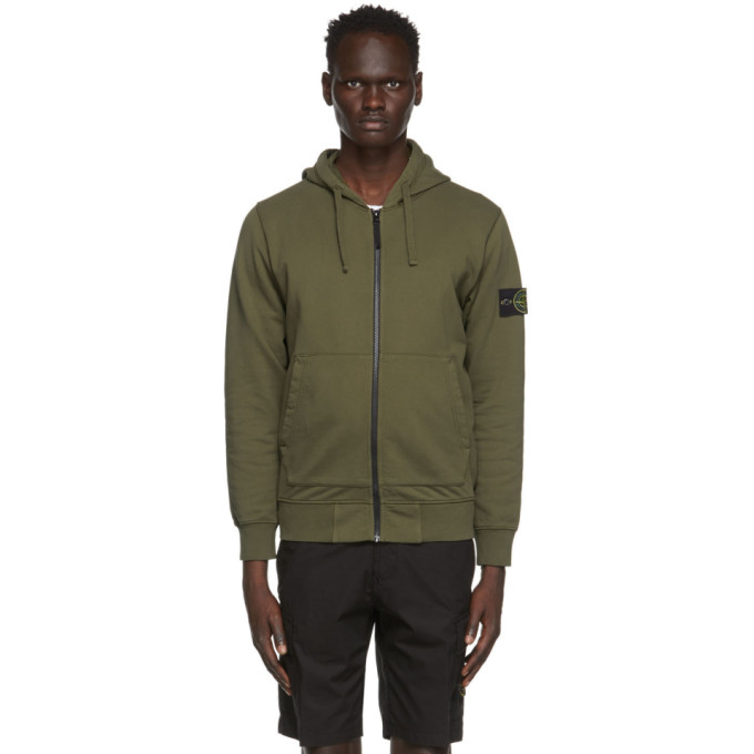 Stone Island Khaki Classic Zip Hoodie