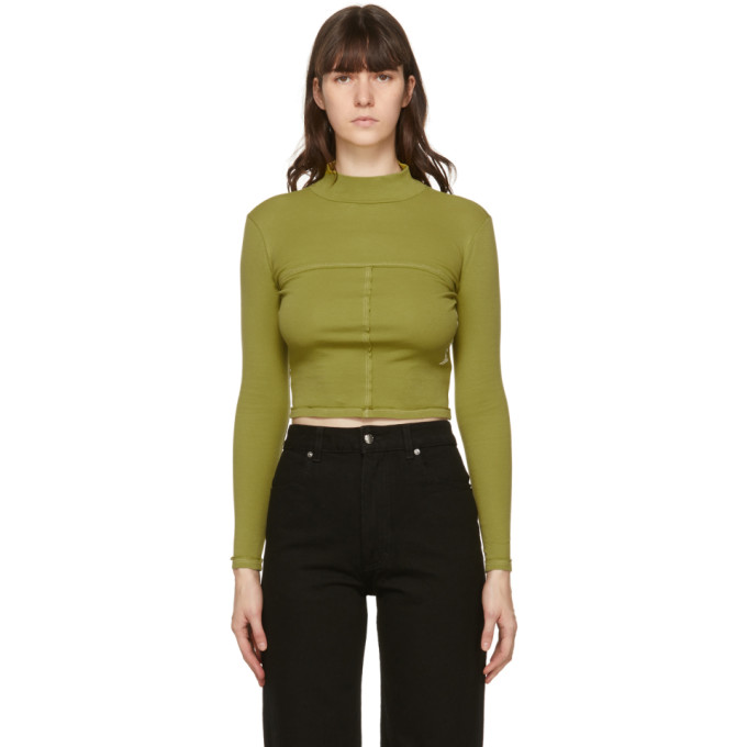 Eckhaus Latta Green Lapped Baby Turtleneck