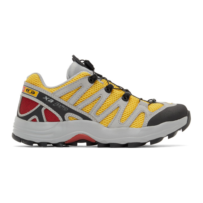 Salomon Grey and Blue XA-Pro Fusion Advanced Sneakers - 414820