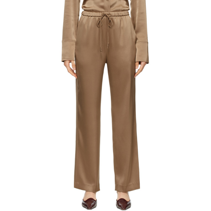 Nanushka Brown Satin Tupsa Lounge Pants