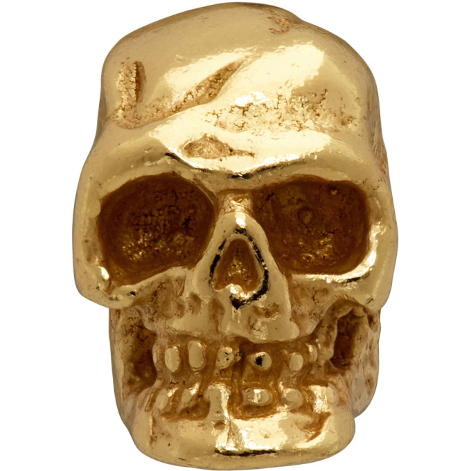 Emanuele Bicocchi Gold Tiny Skull Single Earring