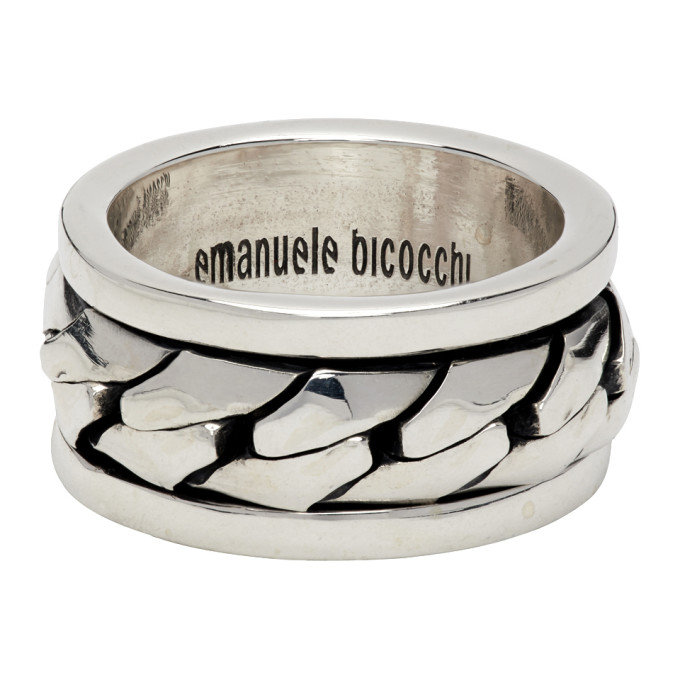 Emanuele Bicocchi Silver Chain Ring