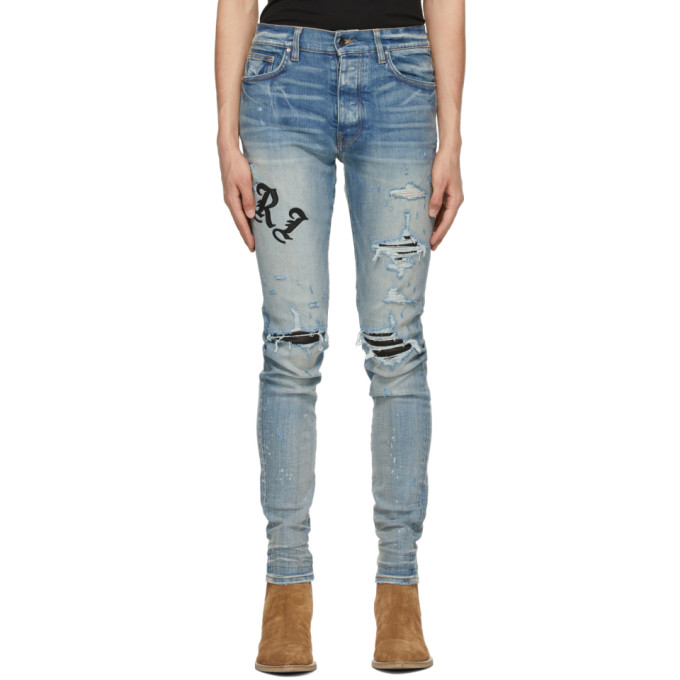 AMIRI BLUE ENGLISH 'AMIRI' JEANS