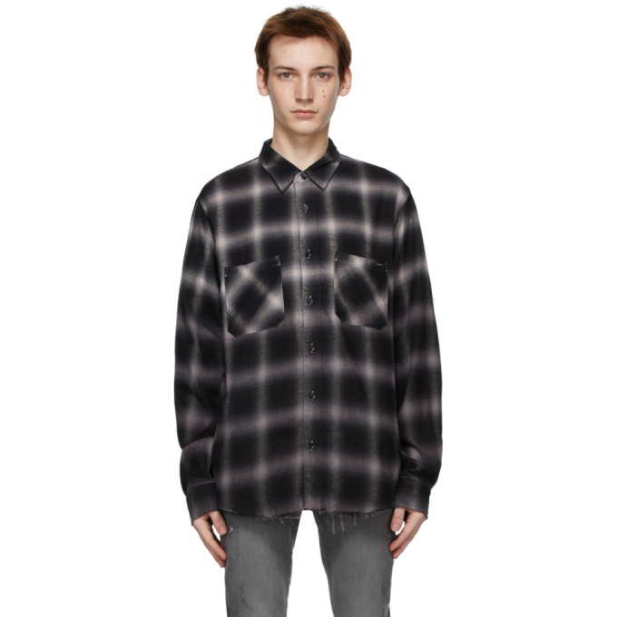 AMIRI Black & Grey Core Shadow Plaid Shirt