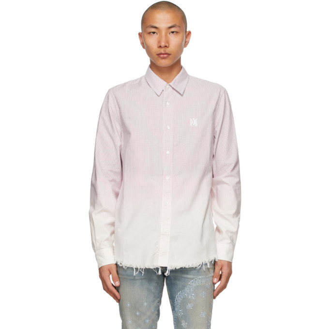 AMIRI Red Bleach Oxford Shirt