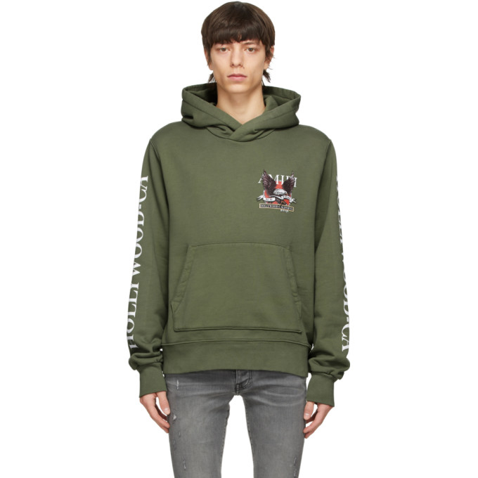 AMIRI Khaki Eagle Hollywood Hoodie