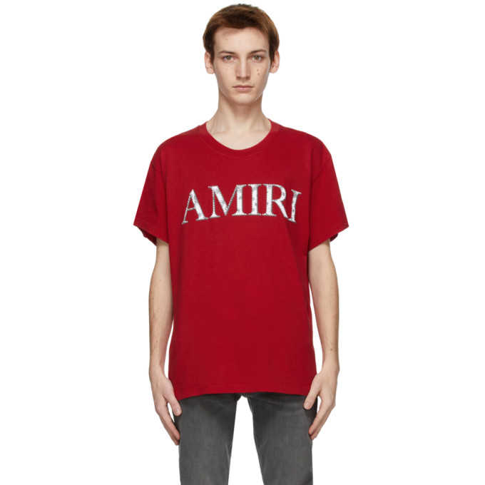 AMIRI Red Bandana Logo T-Shirt