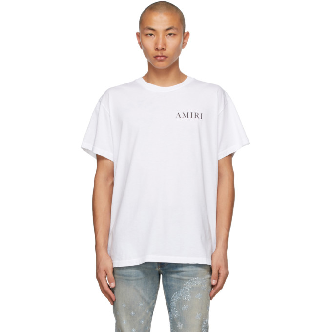 AMIRI White Leaves Logo T-Shirt