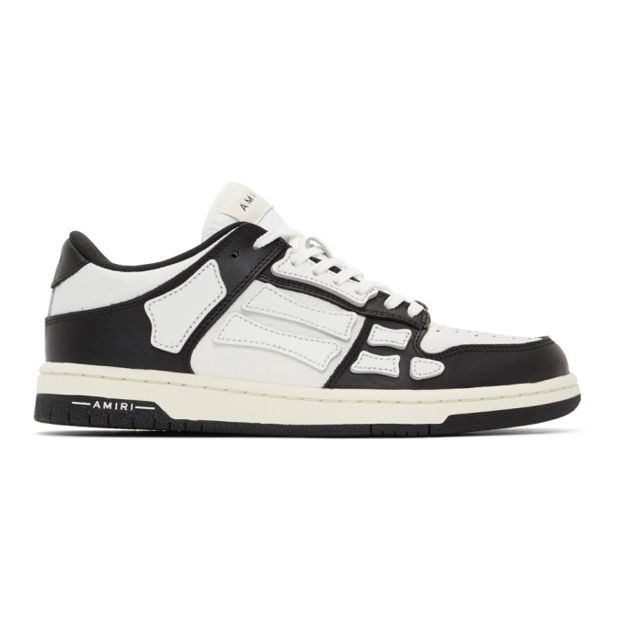 Amiri Black & White Skel Top Low Sneakers | ModeSens