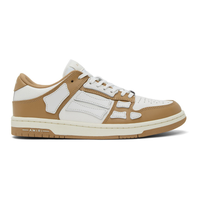 Amiri Tan \u0026 White Skel Top Low Sneakers 
