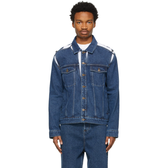 Y/Project Blue Denim Classic Peep Show Jacket