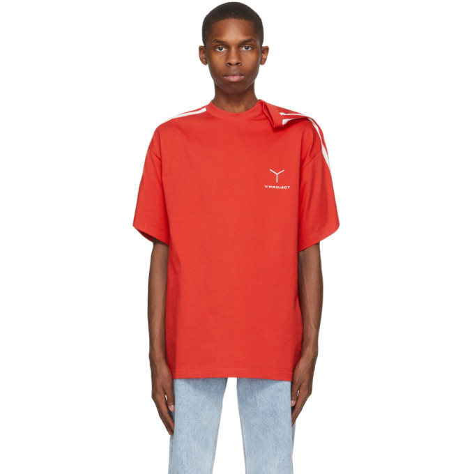 Y/Project Red Clip Shoulder T-Shirt