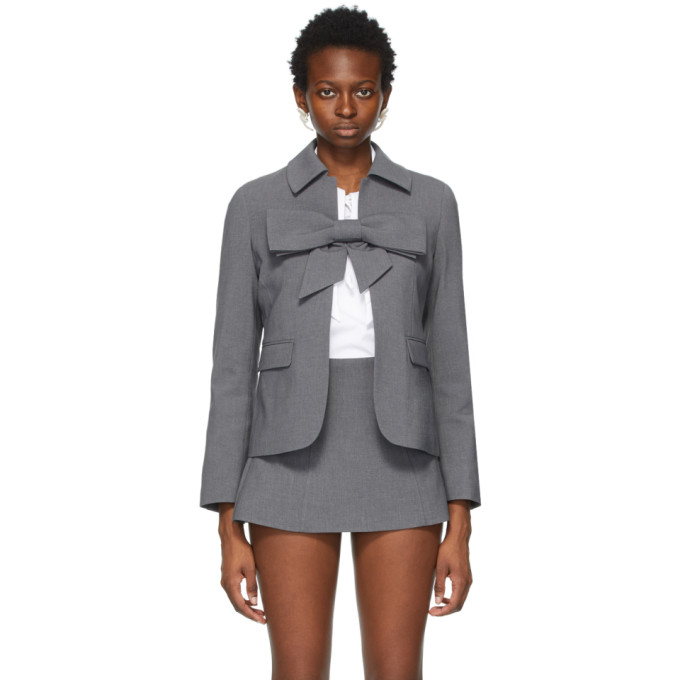 Shushu/Tong Grey Bow Suit Jacket