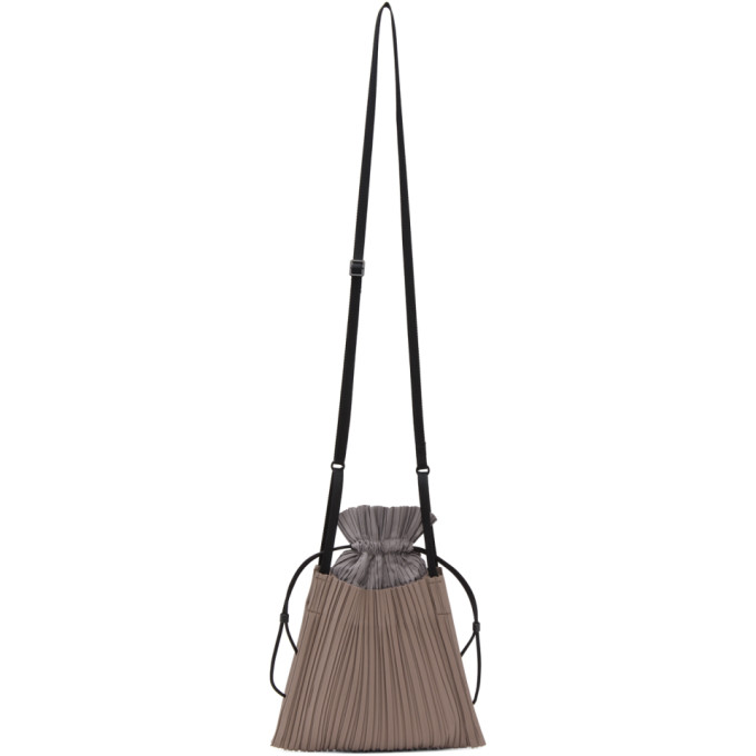 Issey Miyake Brown Square Pleats Bag In 42-smoky Brown