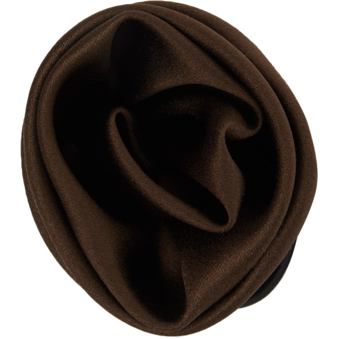 Sophie Buhai Brown Satin Rose Hair Tie