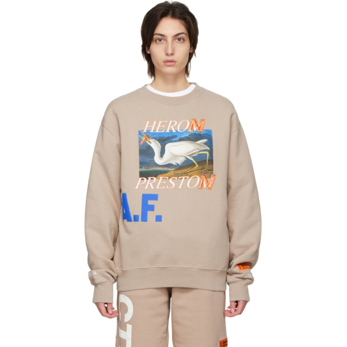 Heron Preston Taupe Heron A.F. Sweatshirt