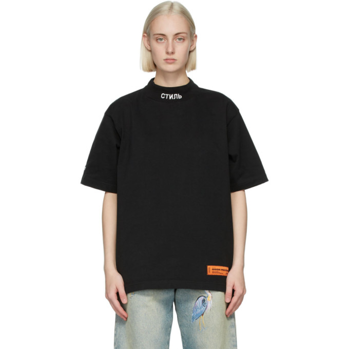 Heron Preston Black and White Logo T-Shirt