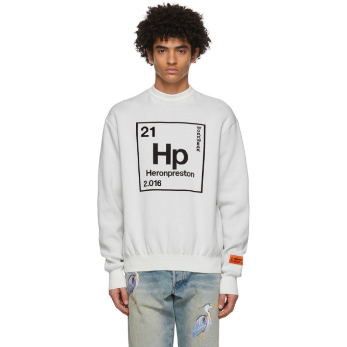 Heron Preston White Hp Periodic Logo Sweatshirt