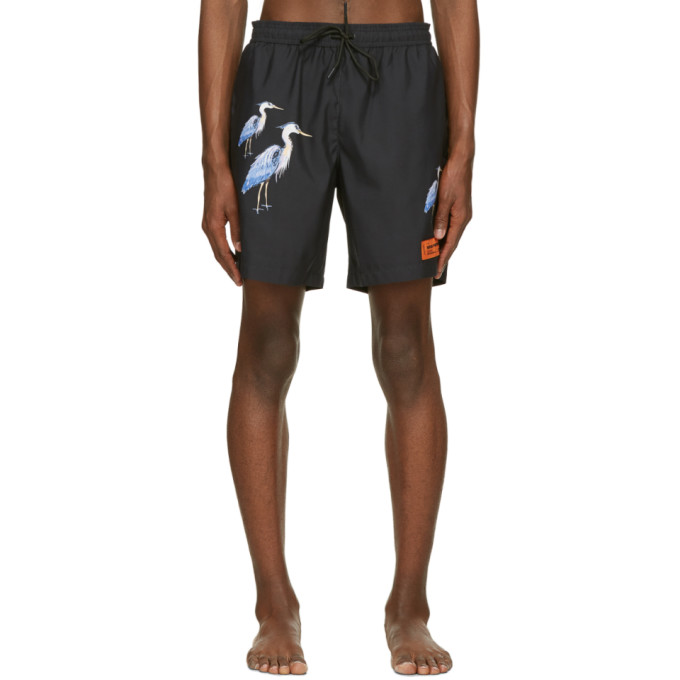 Heron Preston Black Herons Swim Shorts