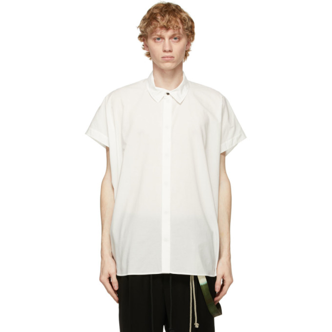 Jan-Jan Van Essche Off-Whit Loose Fit Short Sleeve Shirt