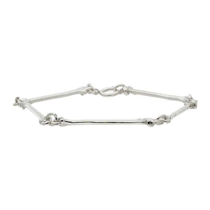 Takahiromiyashita The Soloist Silver Bone Bracelet | ModeSens
