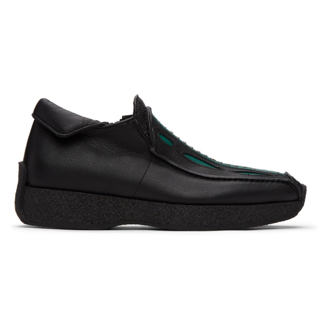 Kiko Kostadinov Black and Green Norman Loafers