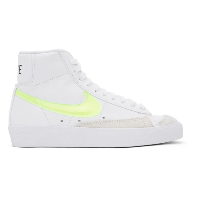 NIKE WHITE & YELLOW BLAZER MID '77 VINTAGE SNEAKERS