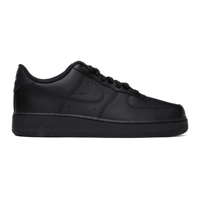 NIKE BLACK AIR FORCE 1 '07 SNEAKERS