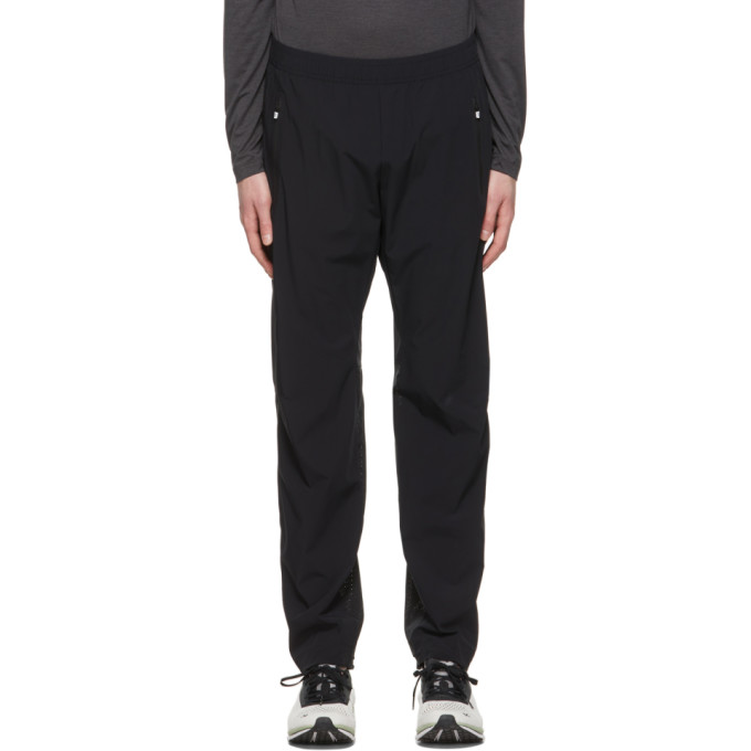 On Black Nylon Track Pants