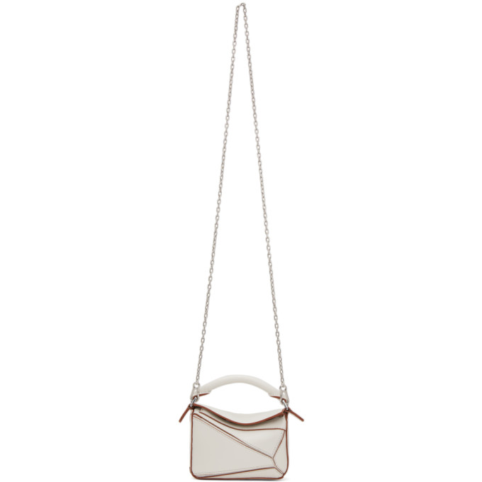 LOEWE OFF-WHITE NANO PUZZLE BAG