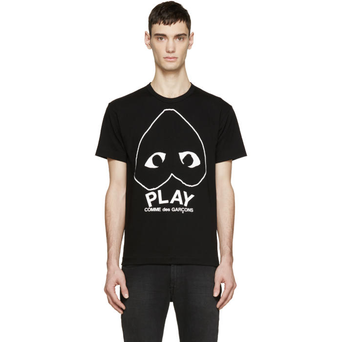 Comme des Garçons Play Black Heart Logo T-Shirt от Ssense WW