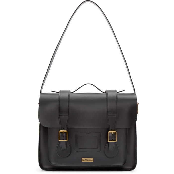 Dr. Martens Black Leather Messenger Bag