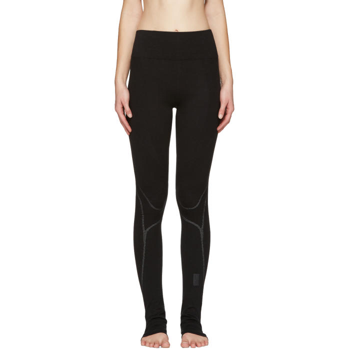 Y-3 SPORT Black Fine Knit Leggings