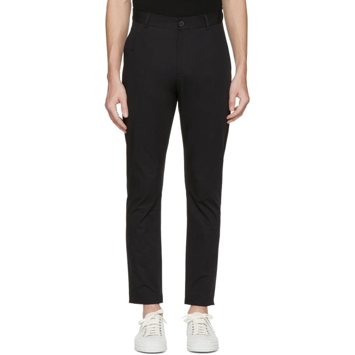 Isabel Benenato Black Cotton 5-Pocket Trousers