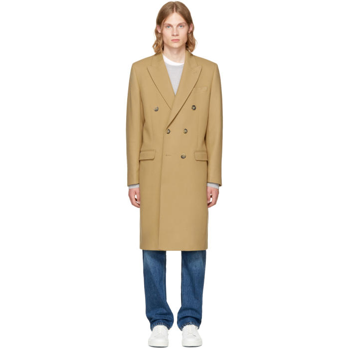 Éditions M.R Tan Double Breasted Wool Overcoat