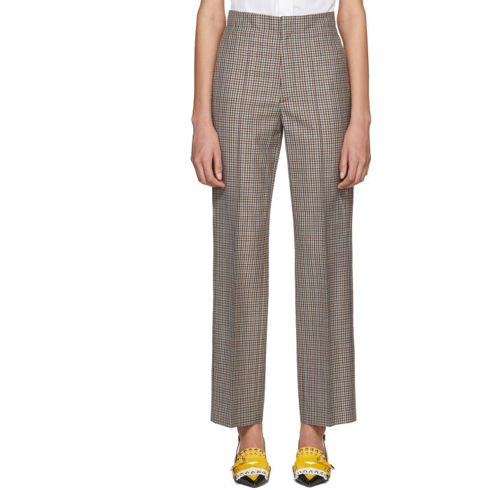 MAISON MARGIELA MAISON MARGIELA MULTICOLOR MICRO CHECK TROUSERS,S29KA0268 S48845