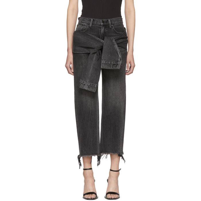 alexander wang tie front jeans